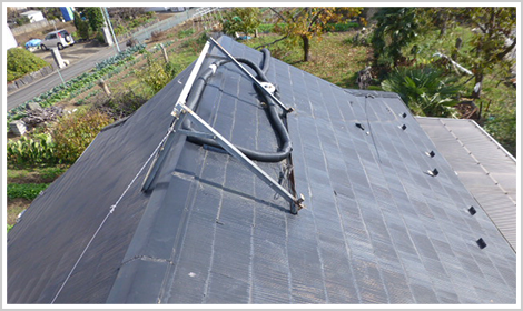 架台・ホース部を撤去します。